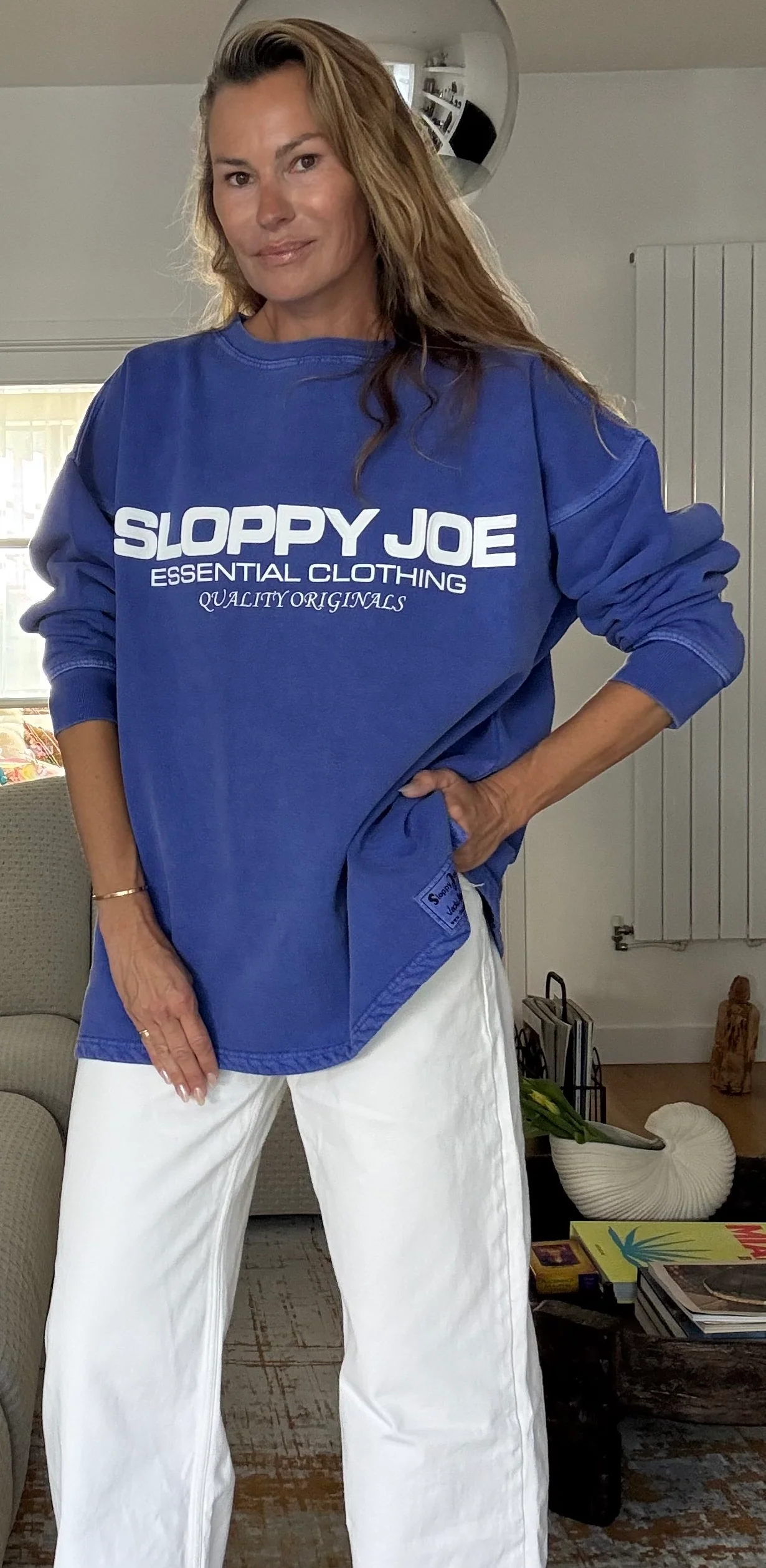 STRAIGHT CREW SWEATSHIRT - Hyacinth Wash - Image 3