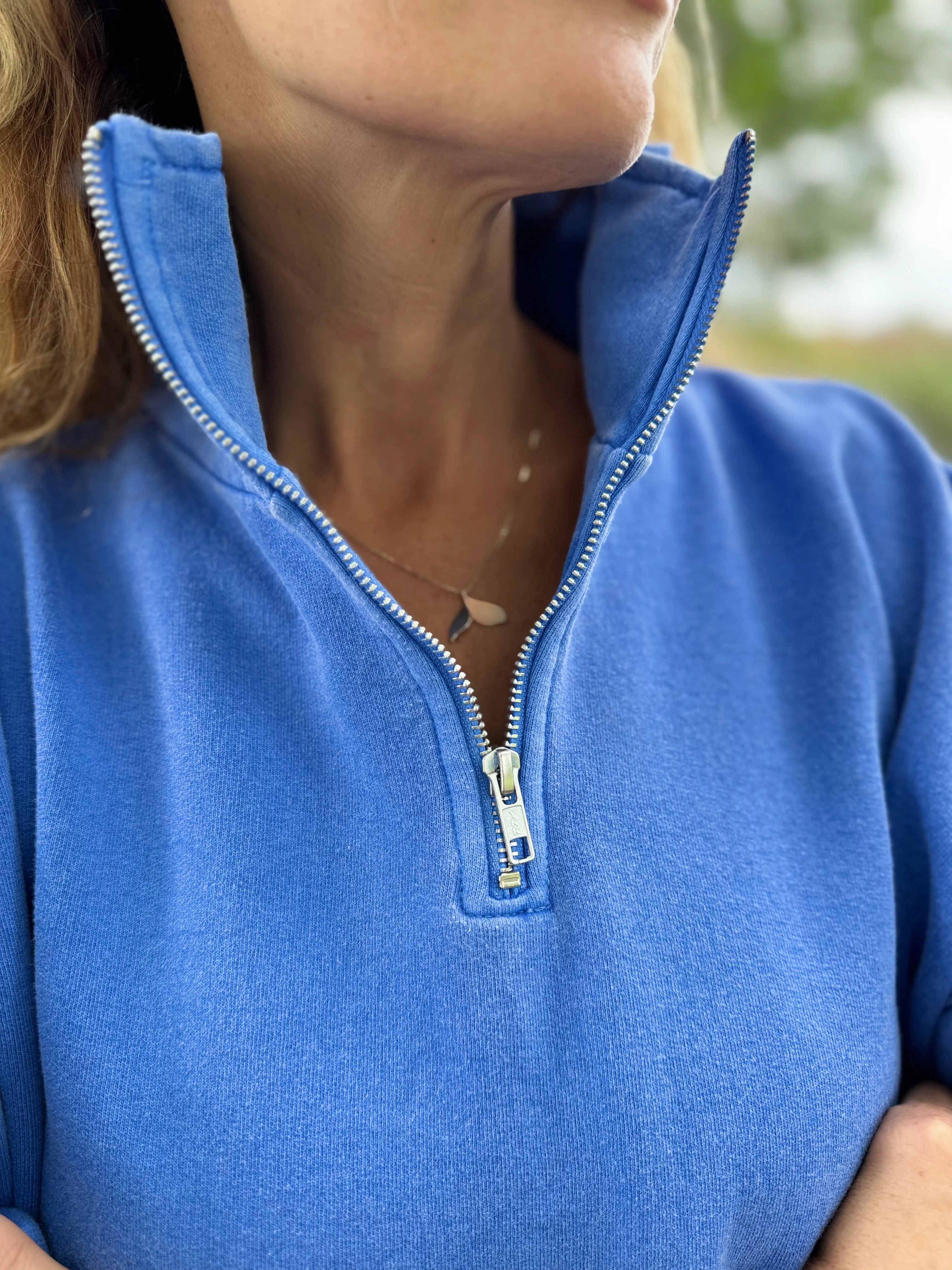 DIANA ZIP NECK - Coastal Blue. - Image 3