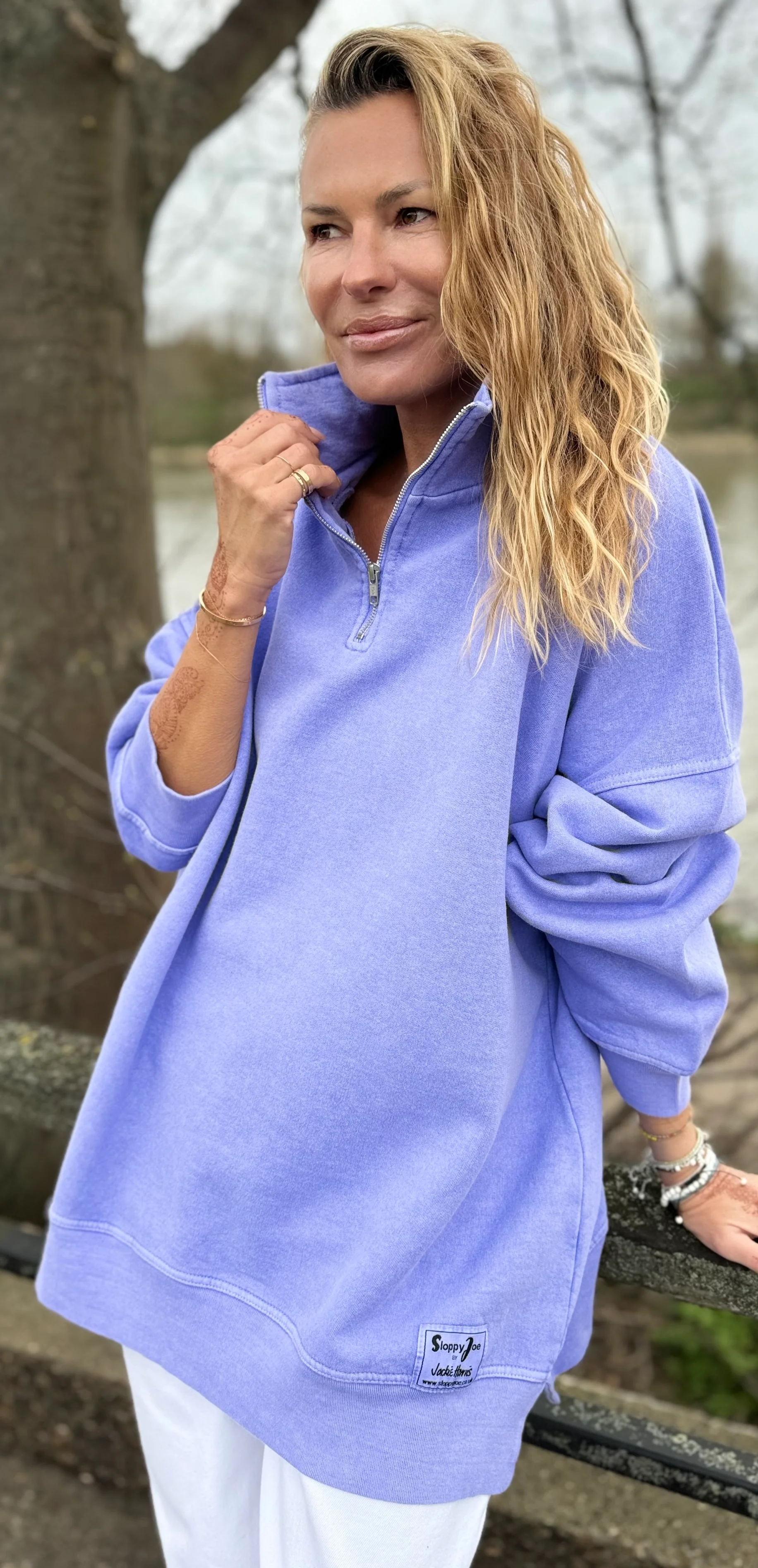 DIANA ZIP NECK - Soft Lilac - Image 4