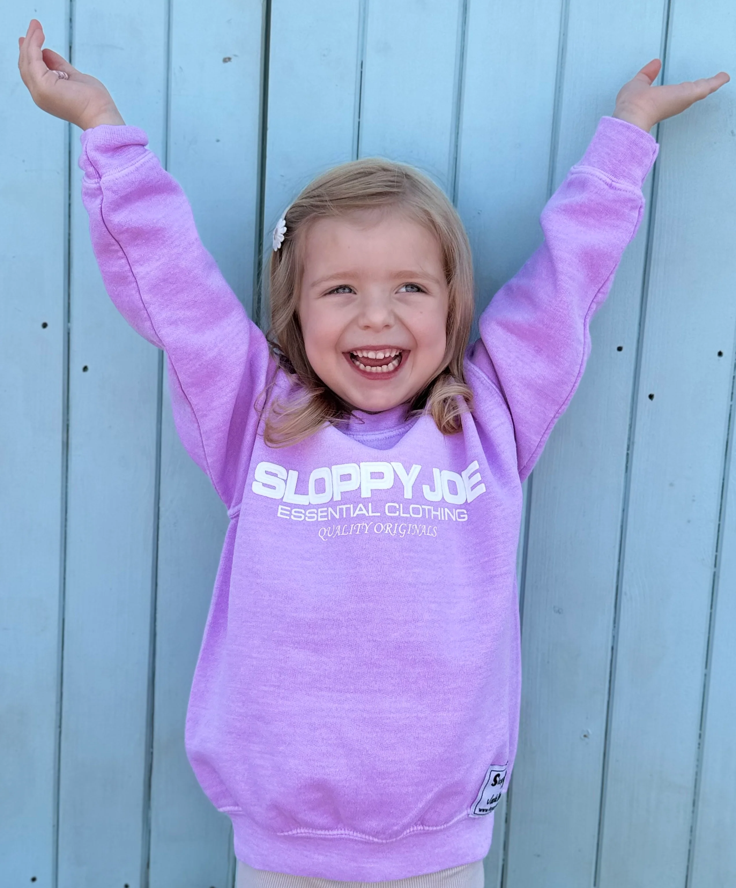 KID'S Oversized Sweatshirt - Raspberry Blush - Image 3