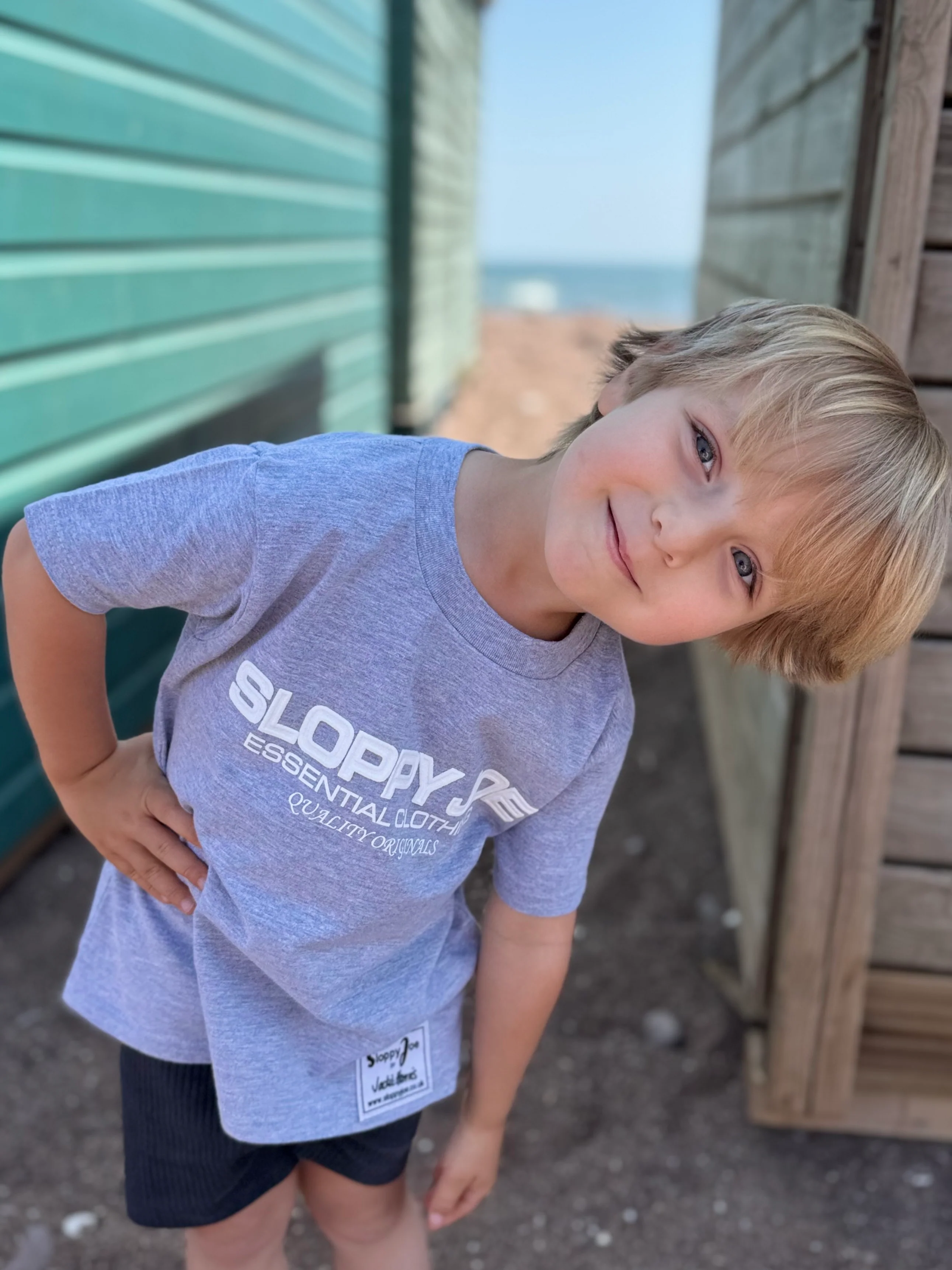 KID'S ORGANIC T-SHIRT- Grey Marl - Image 4