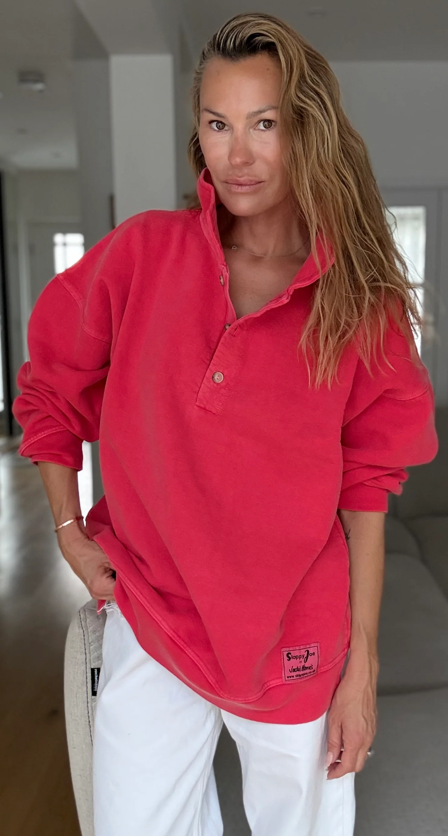 RUGBY POLO SHIRT - Red Wash - Image 4