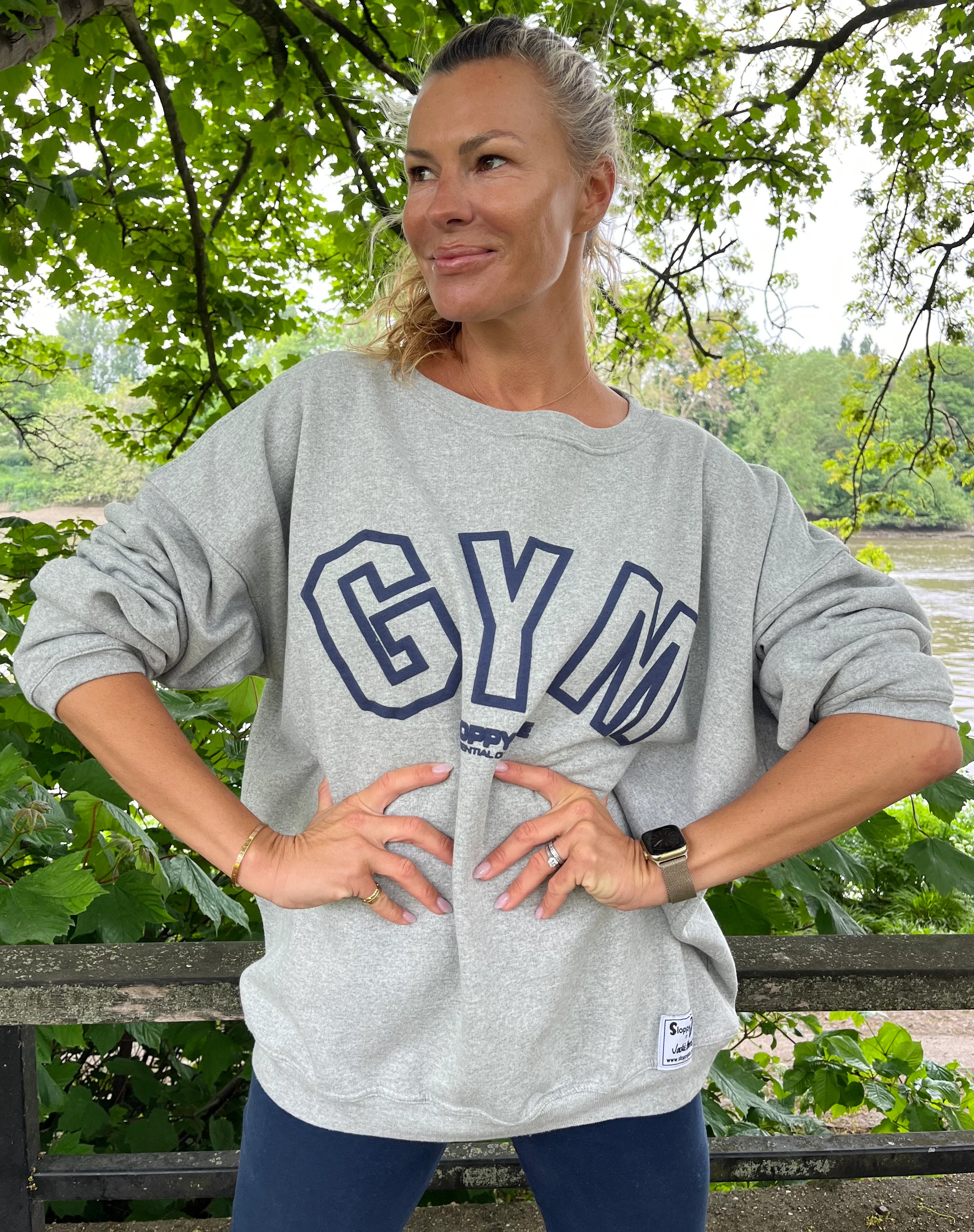 SLOPPY JOE GYM SWEATSHIRT - Grey Marl - Image 3