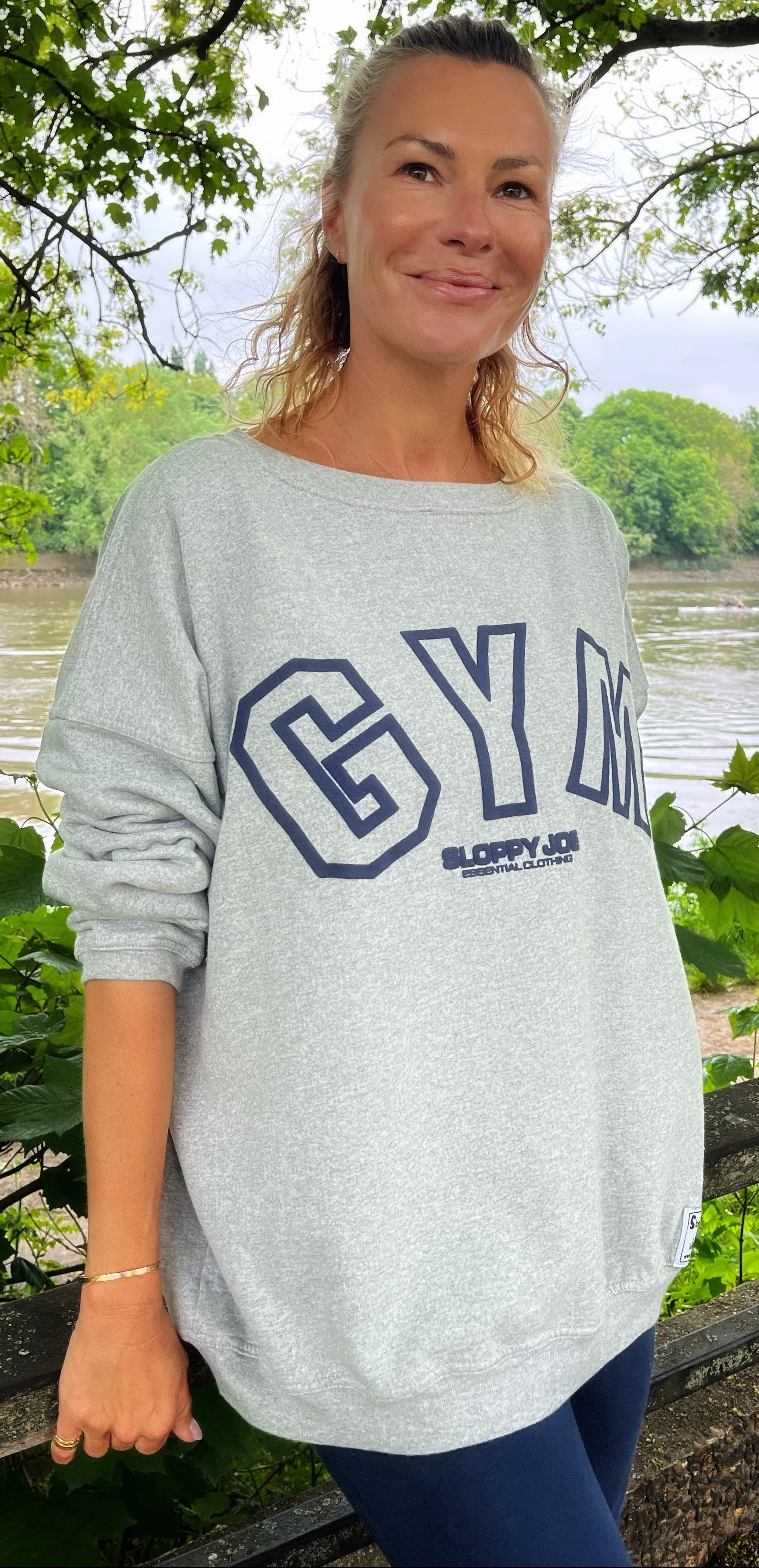 SLOPPY JOE GYM SWEATSHIRT - Grey Marl - Image 4