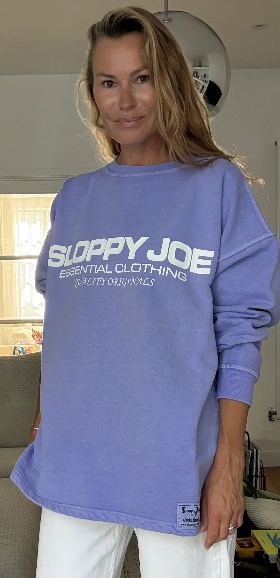 STRAIGHT CREW SWEATSHIRT - Soft Lilac - Image 3